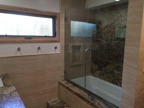 renovated shower and tub